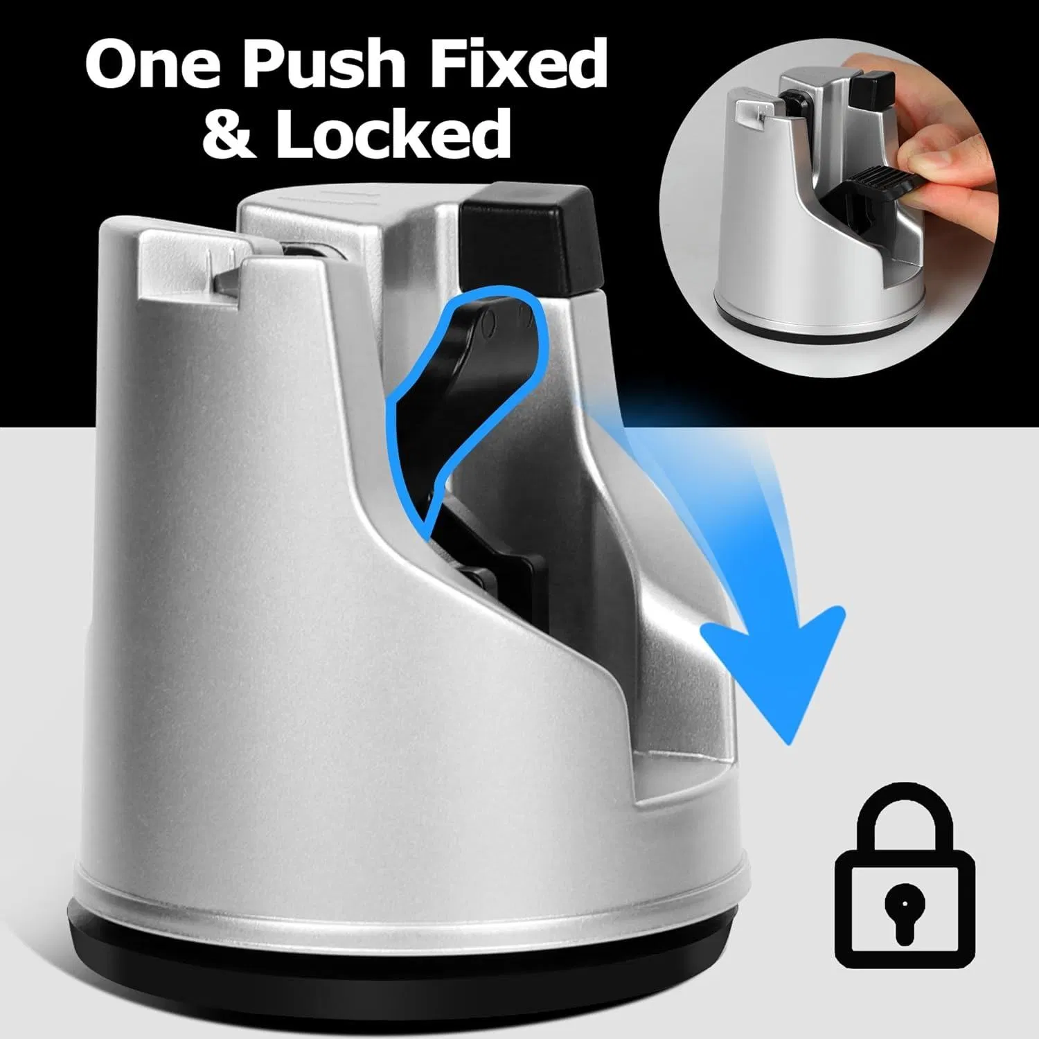 Multifunctional X-Shaped Knife Sharpener for Home Use Fixed Small Suction Cup Kitchen 3-in-1 Knife Sharpener Sharpening Tool Grinder