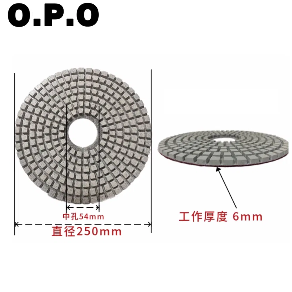 Customized 4'' Diamond Polishing Pads Marble Stone Wet Water Grinding Disc for Floor Marble Car Bodies 100mm Abrasive Pad