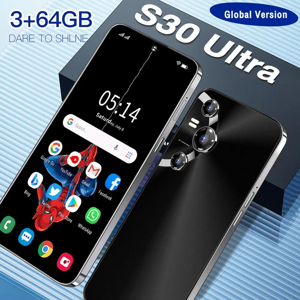 Mobile Cell Phone S30ultra 3+64GB 512GB Smart Phone OEM/ODM Ready in Stock