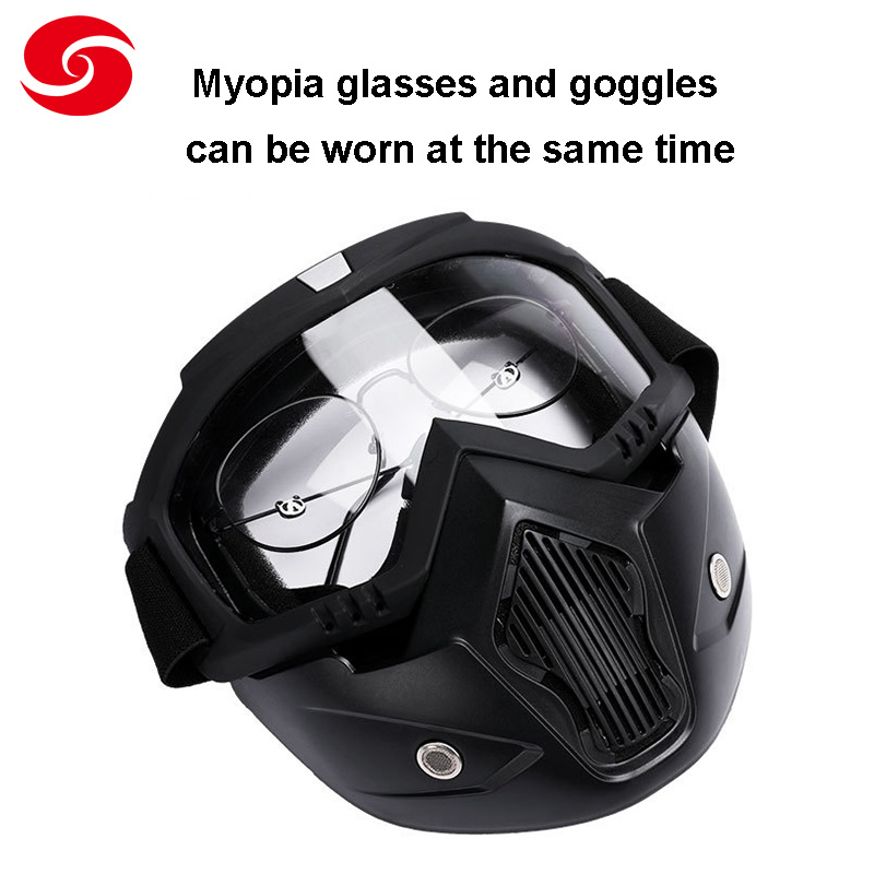 Detachable Breathable Outdoor Tactical Face Mask Google for Man