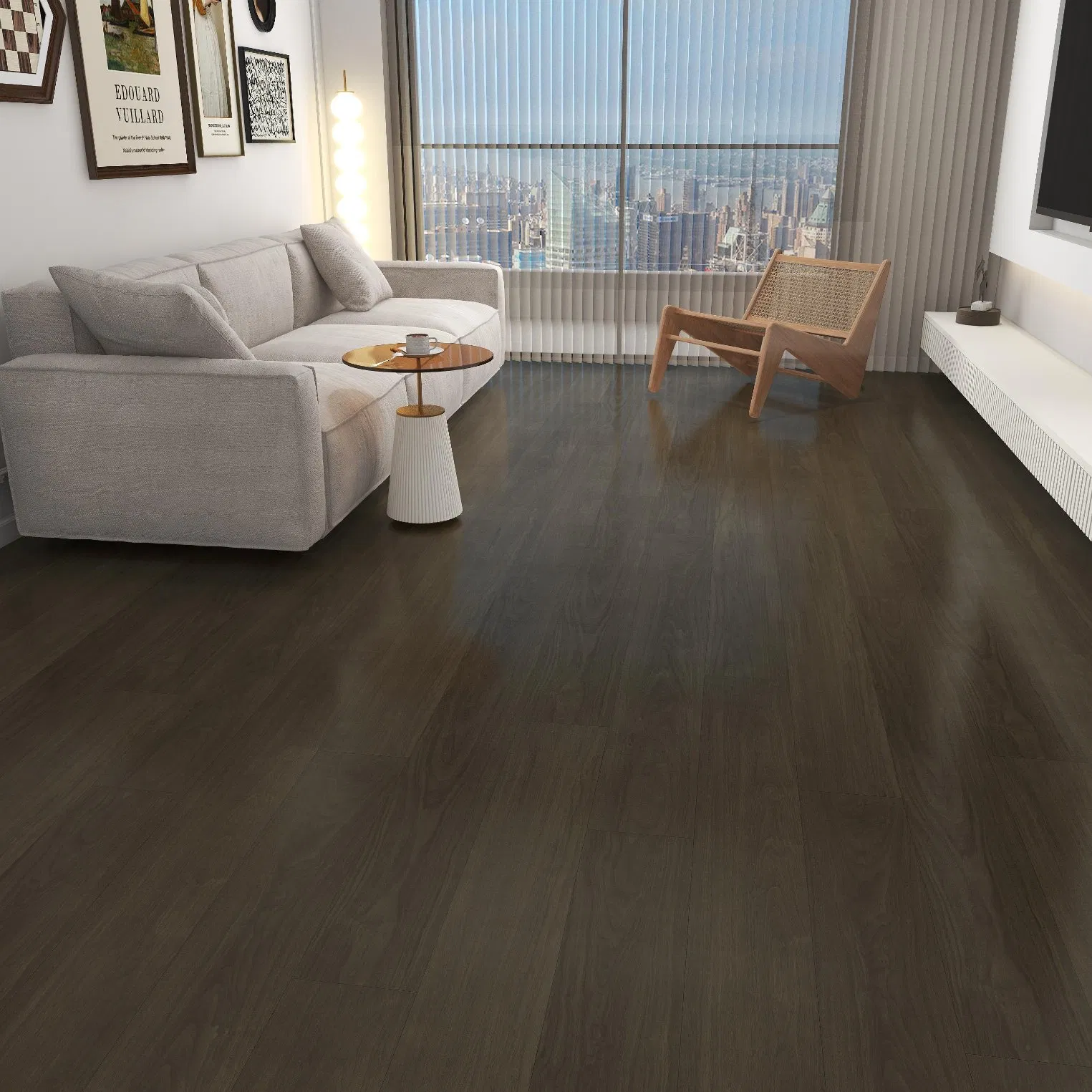 Водостойкий ламинат и SPC плитка 8-12 мм, V-паз