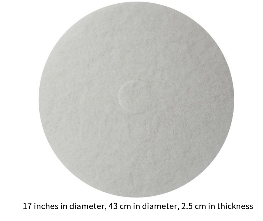 17-Inch Floor Scrubber Red Scouring Pad Black Waxing Pad