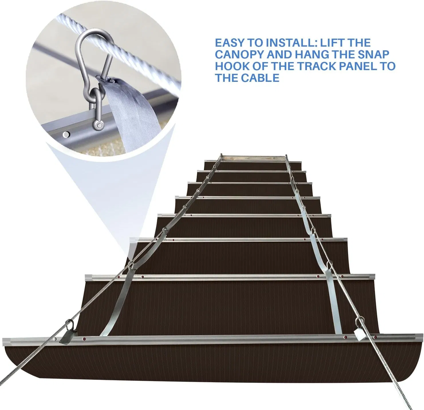 Pergola Shade Cover Retractable Canopy Awning Outdoor Wave Sun Shade