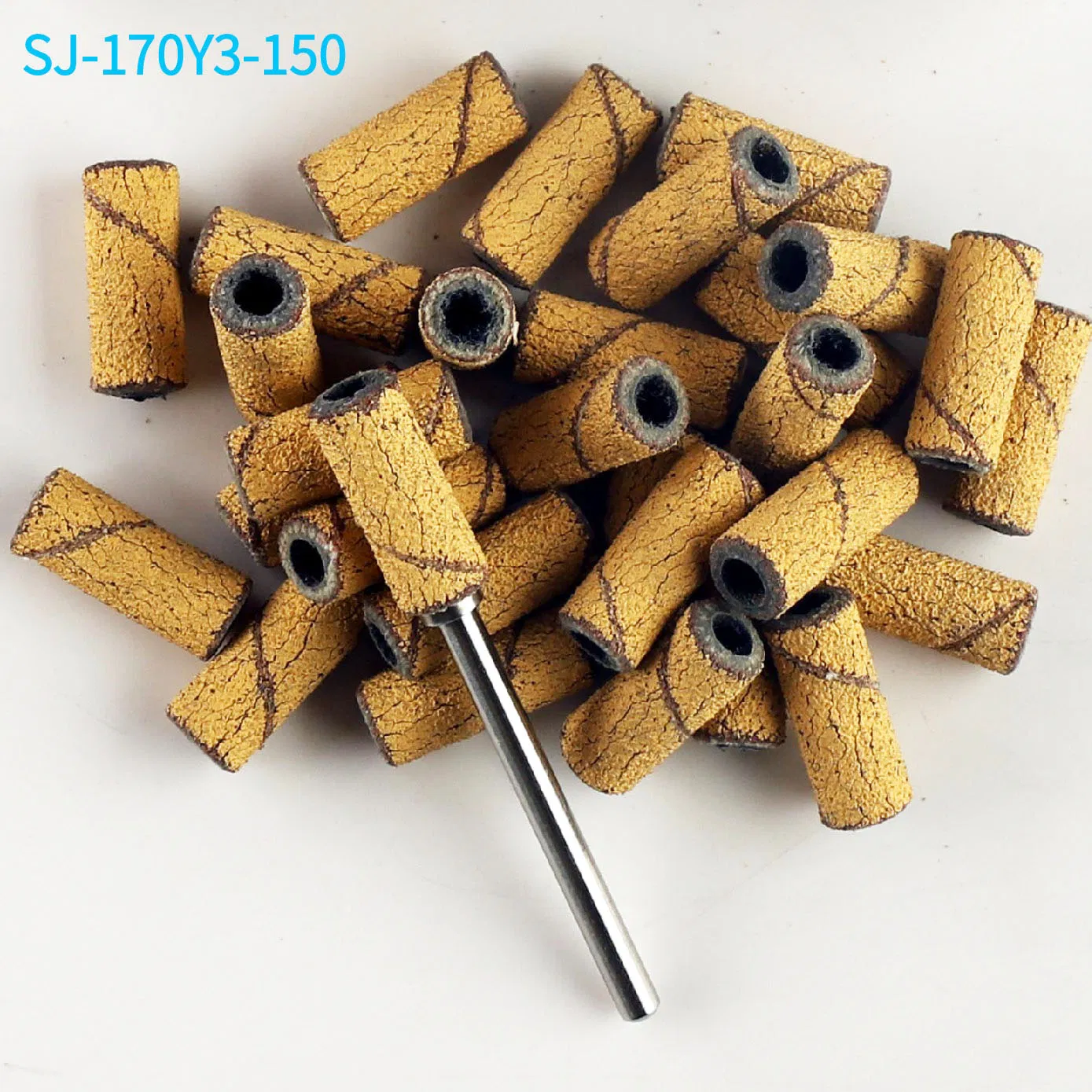 Top Quality Cotton Cloth Coated Yellow Abrasive Clogging Free 3mm Mini Small Nail Sanding Bands