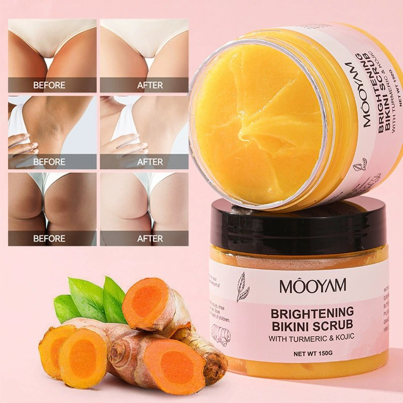 Kojic Acid & Turmeric Body Scrub Exfoliating Bikini Part Brightening White Cleanser