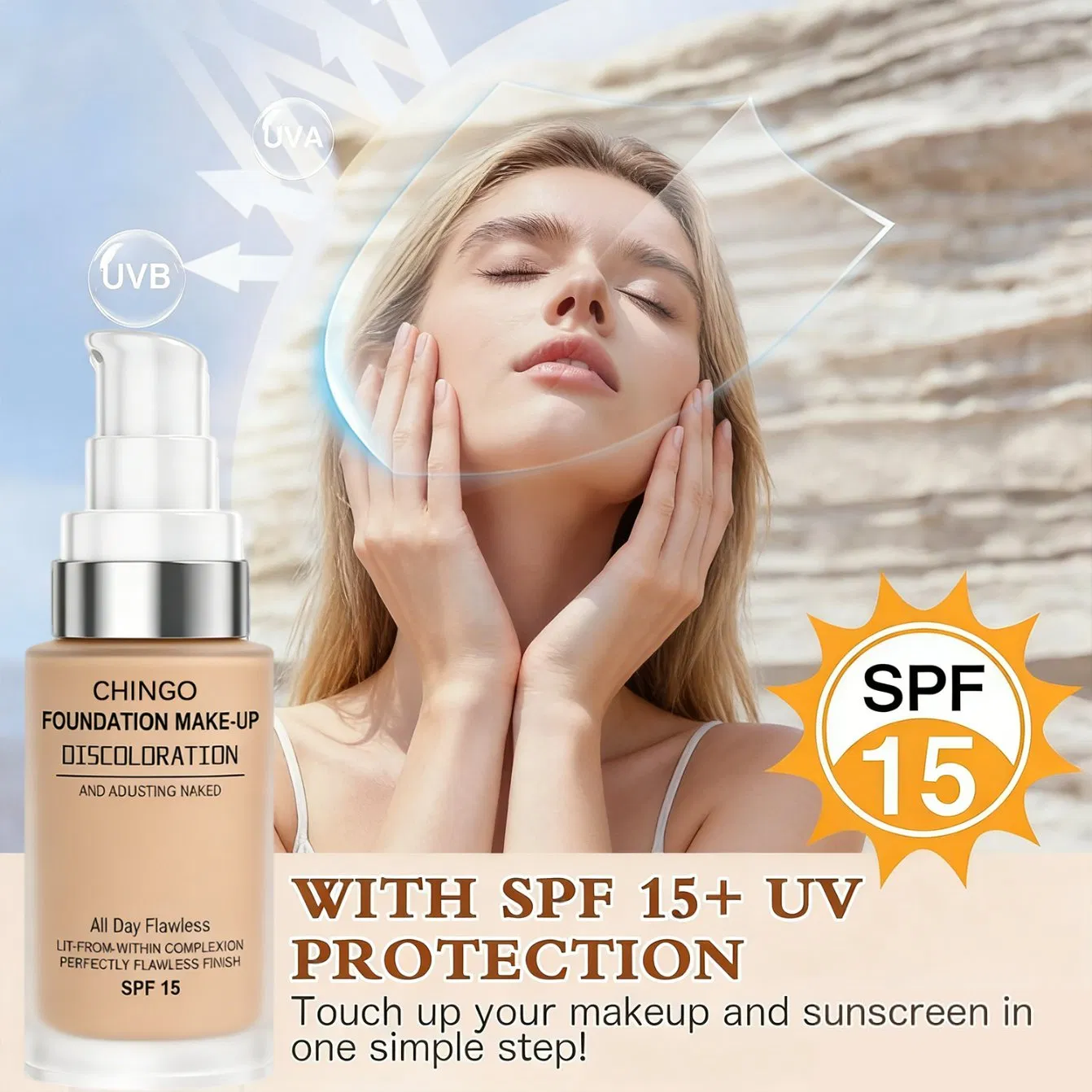 Full Coverage Concealing Smooth Flawless Liquid Foundation