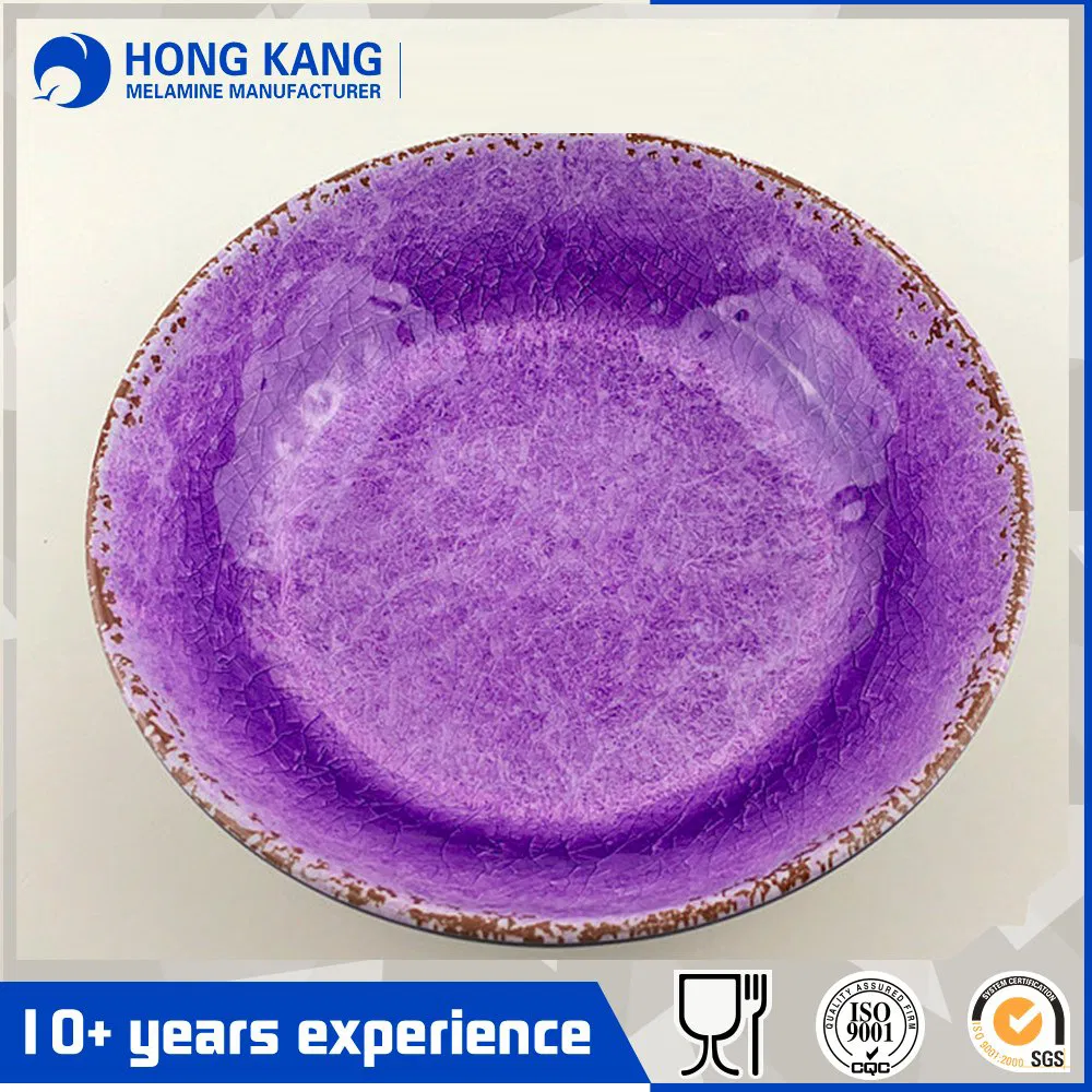 Melamine Salad Bowl with Crack Effect