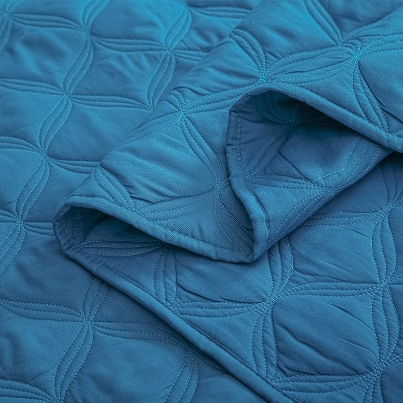 ODM/OEM Polyester Home Textile 3 Pieces Sheet Set Bedding Set Blue Bed Cover Queen Size Bedspread with Pillow