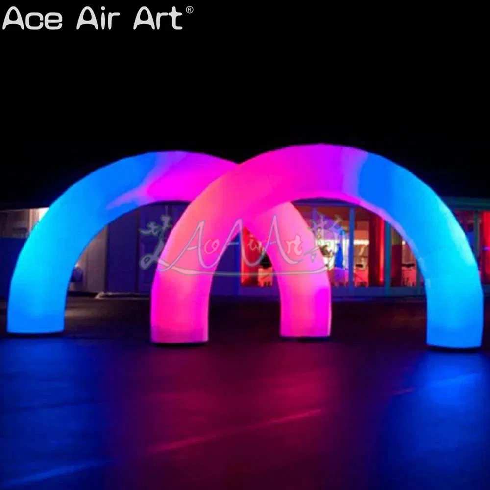 Wholesale LED Lighting Inflatable Round Arch Charming Colored Inflatable Archway with Lights for Stage or Concern Decoration
