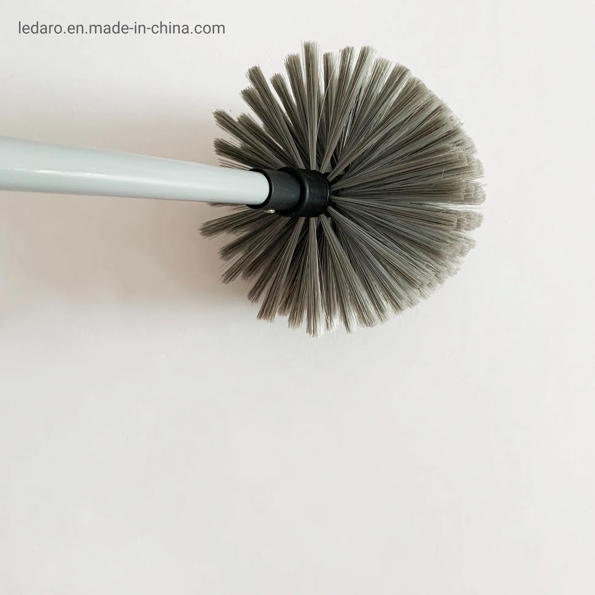 Durable Flexible Heavy Duty Cobweb Broom with Long Metal Telescoping Pole and Hard Pet Bristles for Ceiling Cleaning