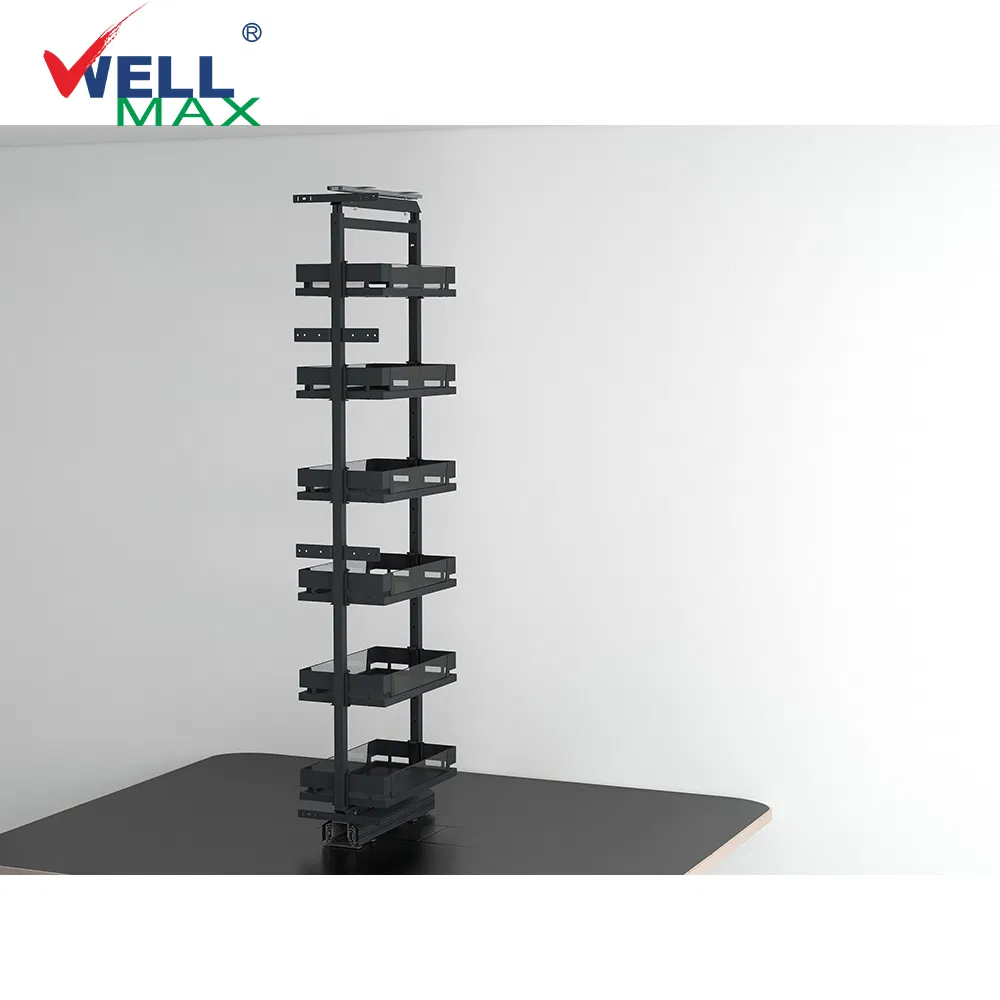 Wellmax Excellent Quality Pantry Revolving Basket in Tall Kitchen Cabinet Storage