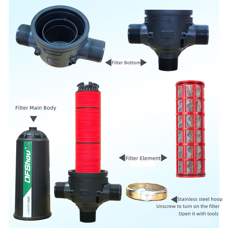 High Quality Plastic T Type 120mesh Irrigation Disc Filter for Agriculture Irrigation
