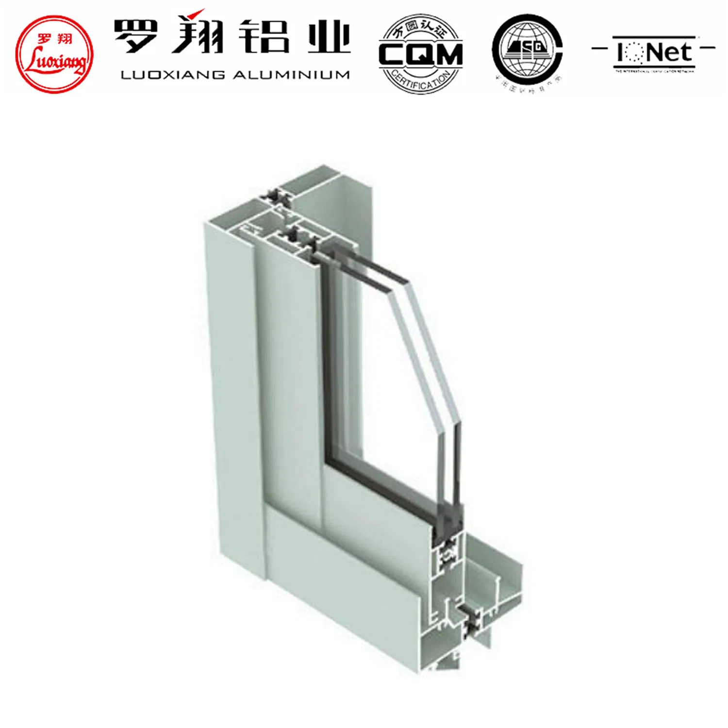 Aluminum Broken Bridge 14.8mm Slot Thermal Break Aluminum Sliding Window Extruded Profiles