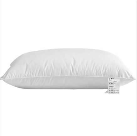 Natural Down Feather Pillow with Organic Cotton Cover