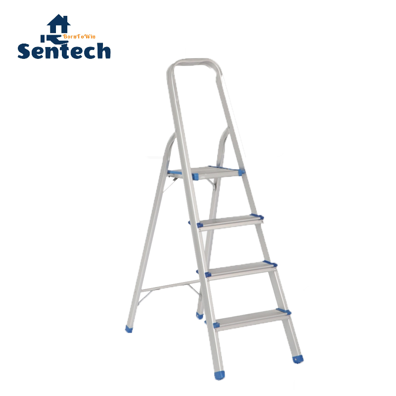 Lightweight Household Aluminum Ladder En131 4 Step Portable Folding