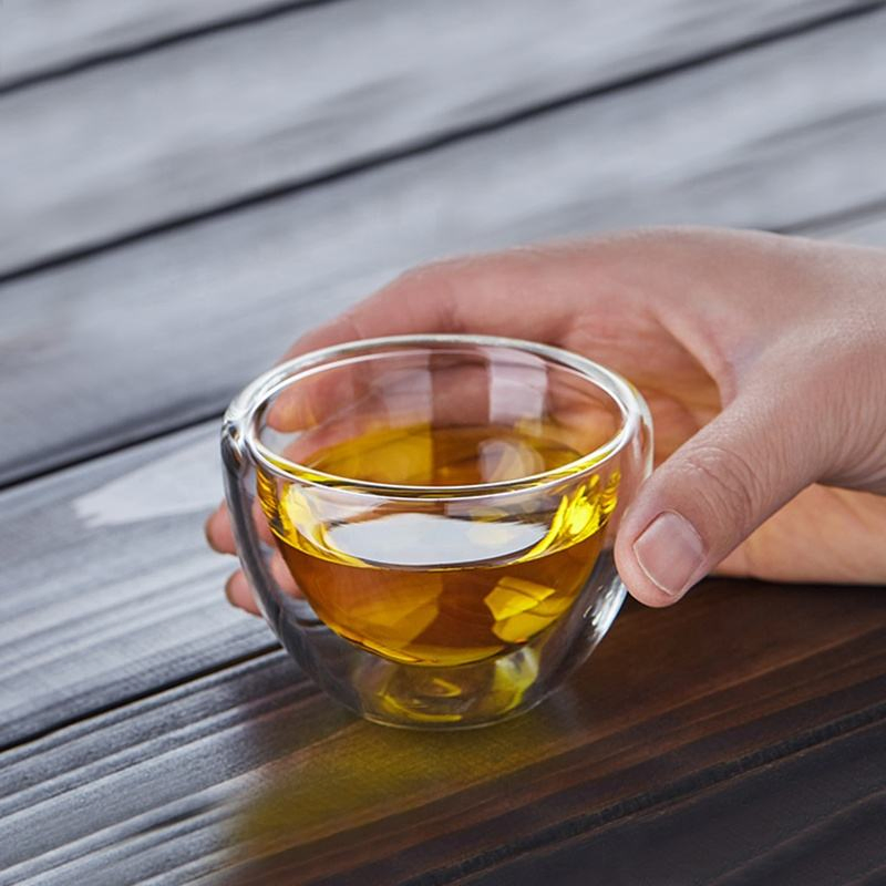 Shot Glasses Double Wall Wine Glasses 30ml Sipping Liqueur Glass