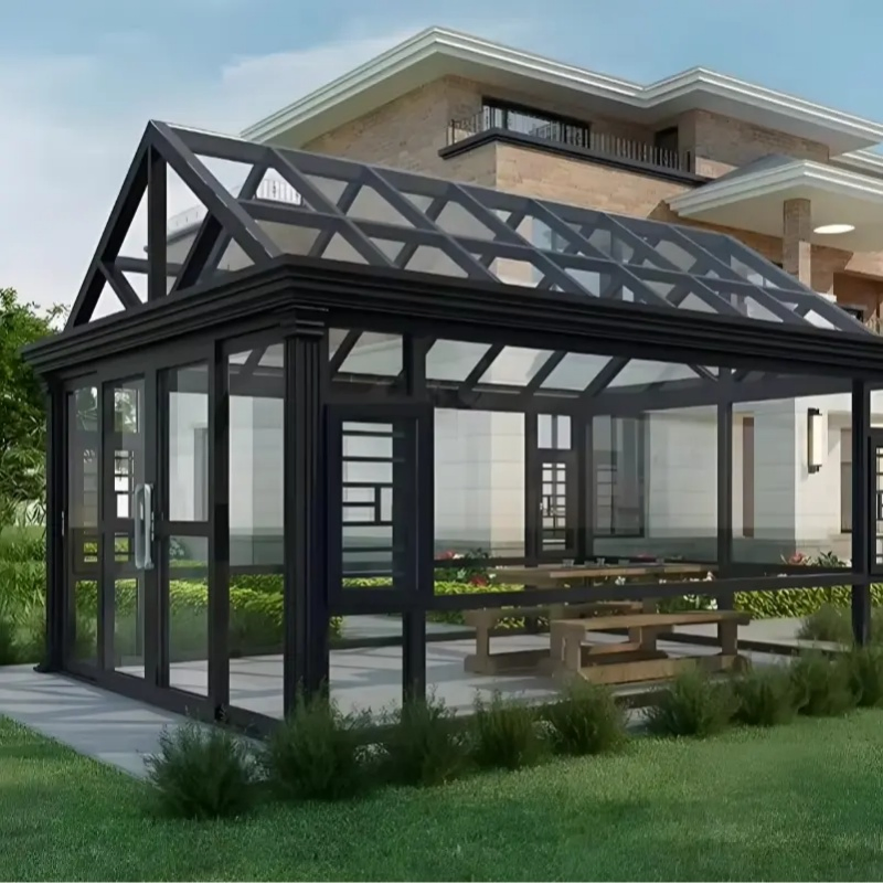Put on Existing Wall Glass or Polycarbonate Roof Stainless Steel or Aluminum Frame Lean to Greenhouse/Sunroom