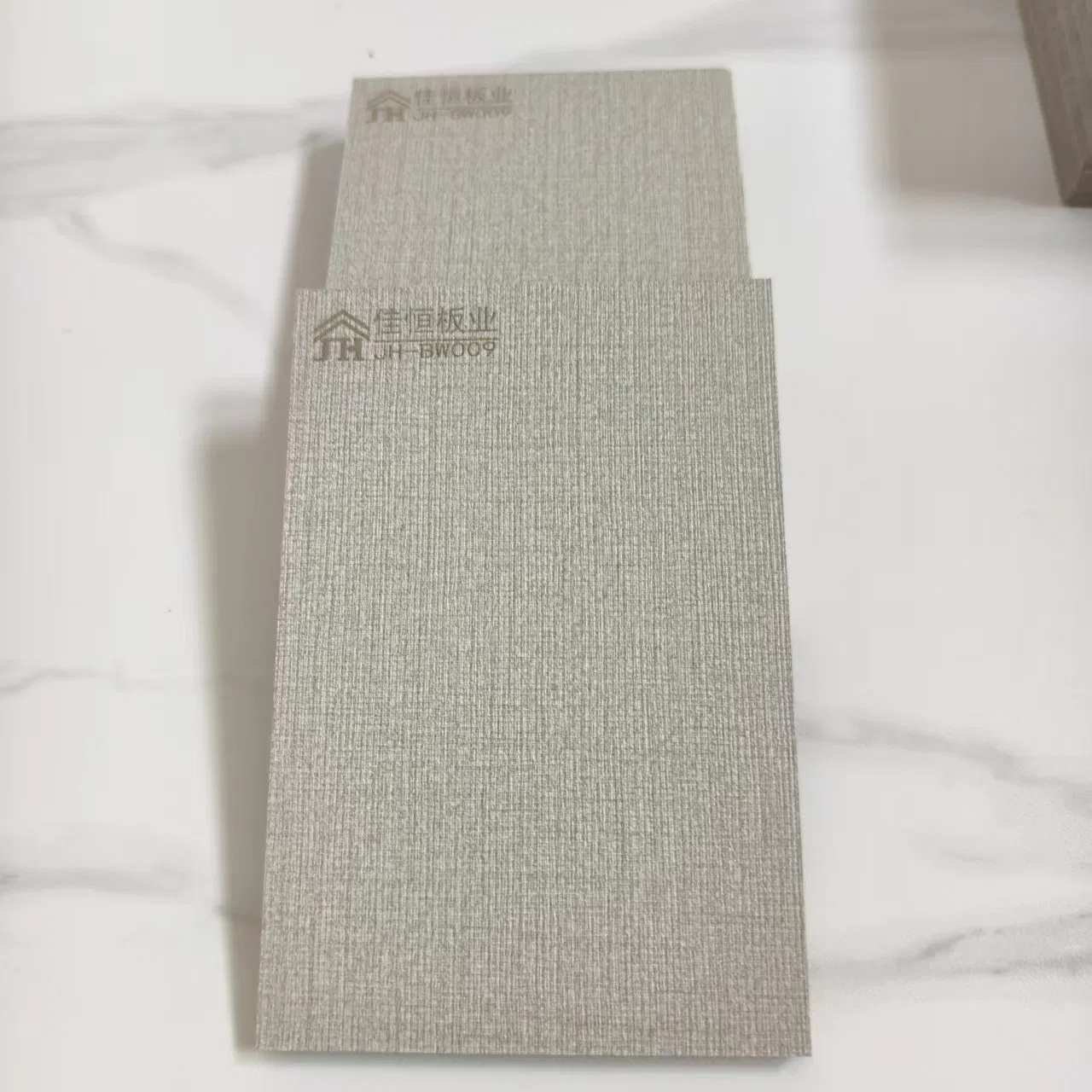 Qucik Installation Leather Texture PVC Coated Fiber Cement Board 6mm