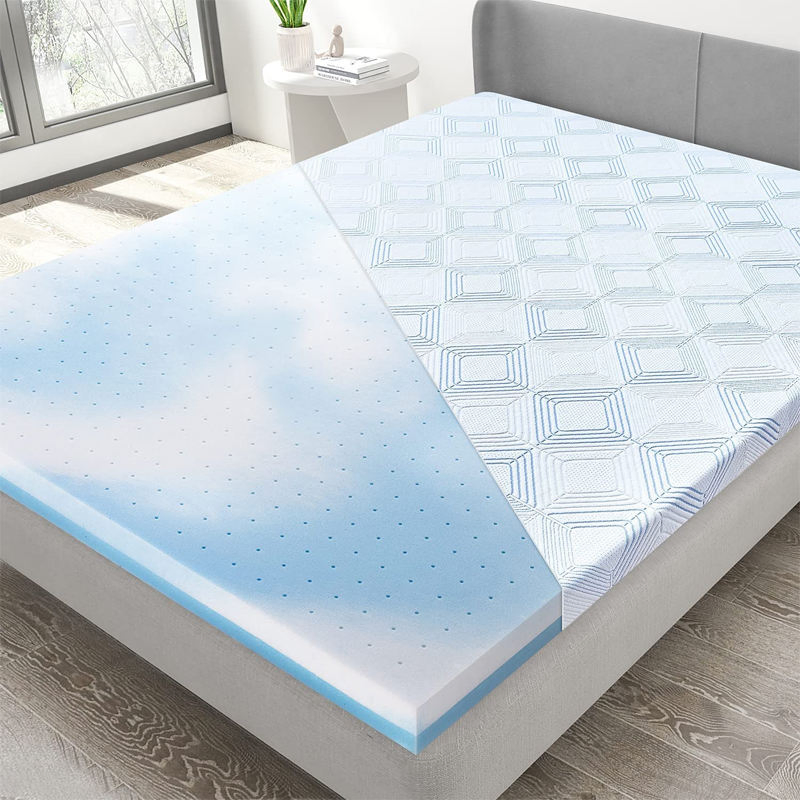 Custom Sleep Quality Roll up Sleep Therapy Ice Silk Foam Mattress Topper