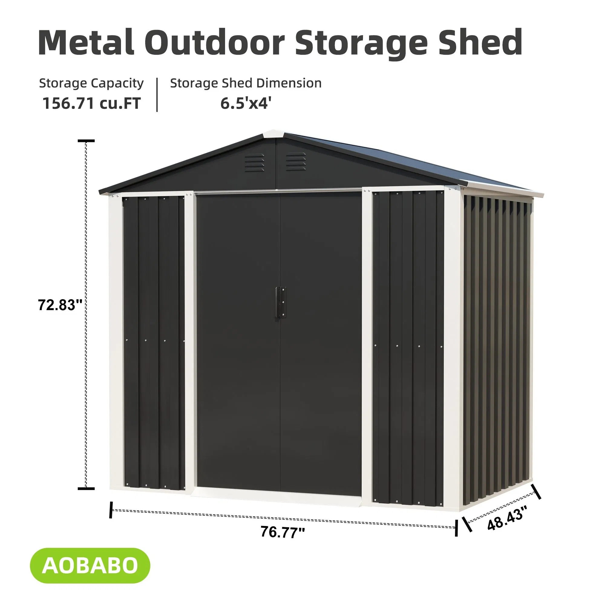 Waterproof Outdoor Field Mower Storage Metal Shed Garden Tool Shed