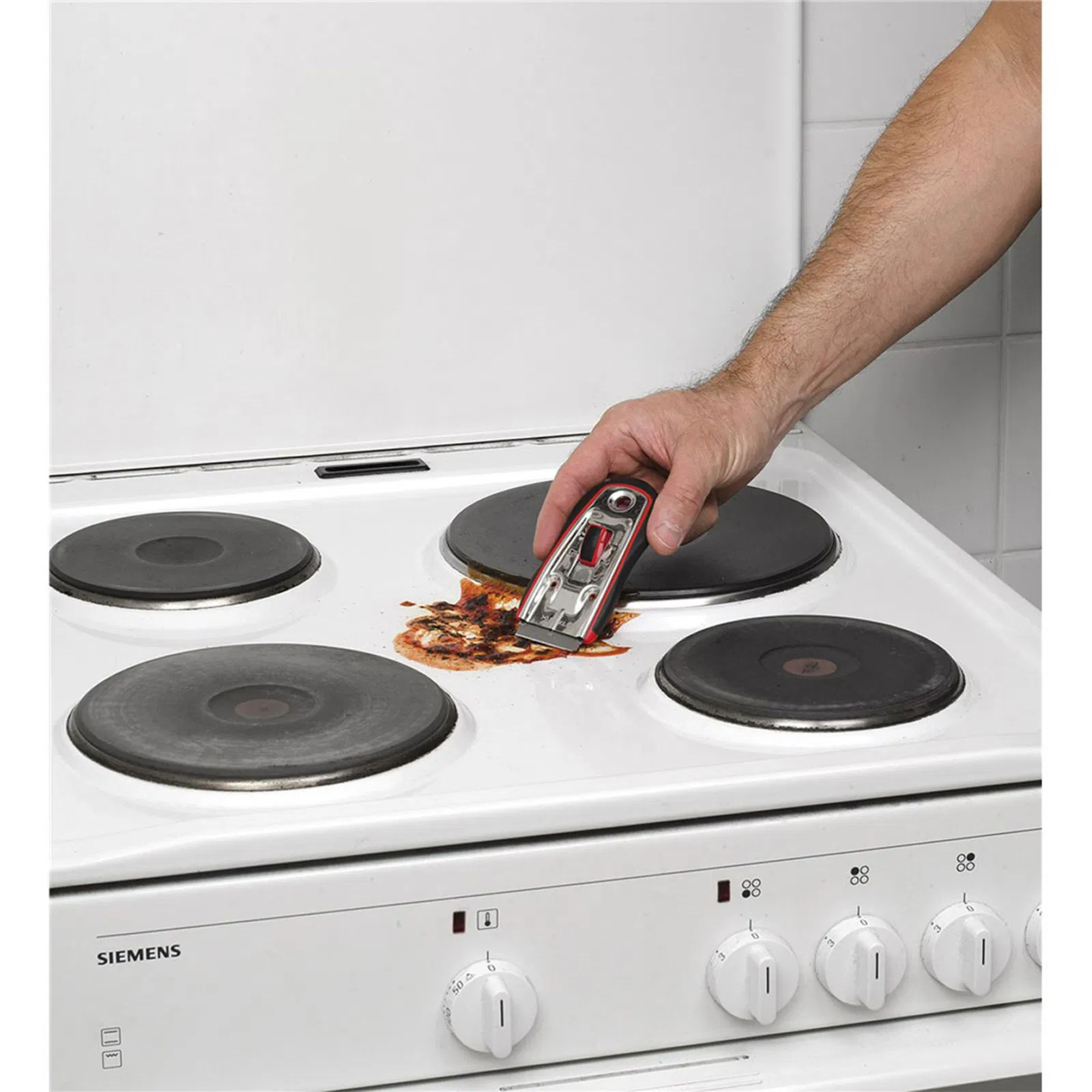 Hautine Cleaning Scraper Plastic Razor Scraper with Double-Edged 40X19mm Metal Blades