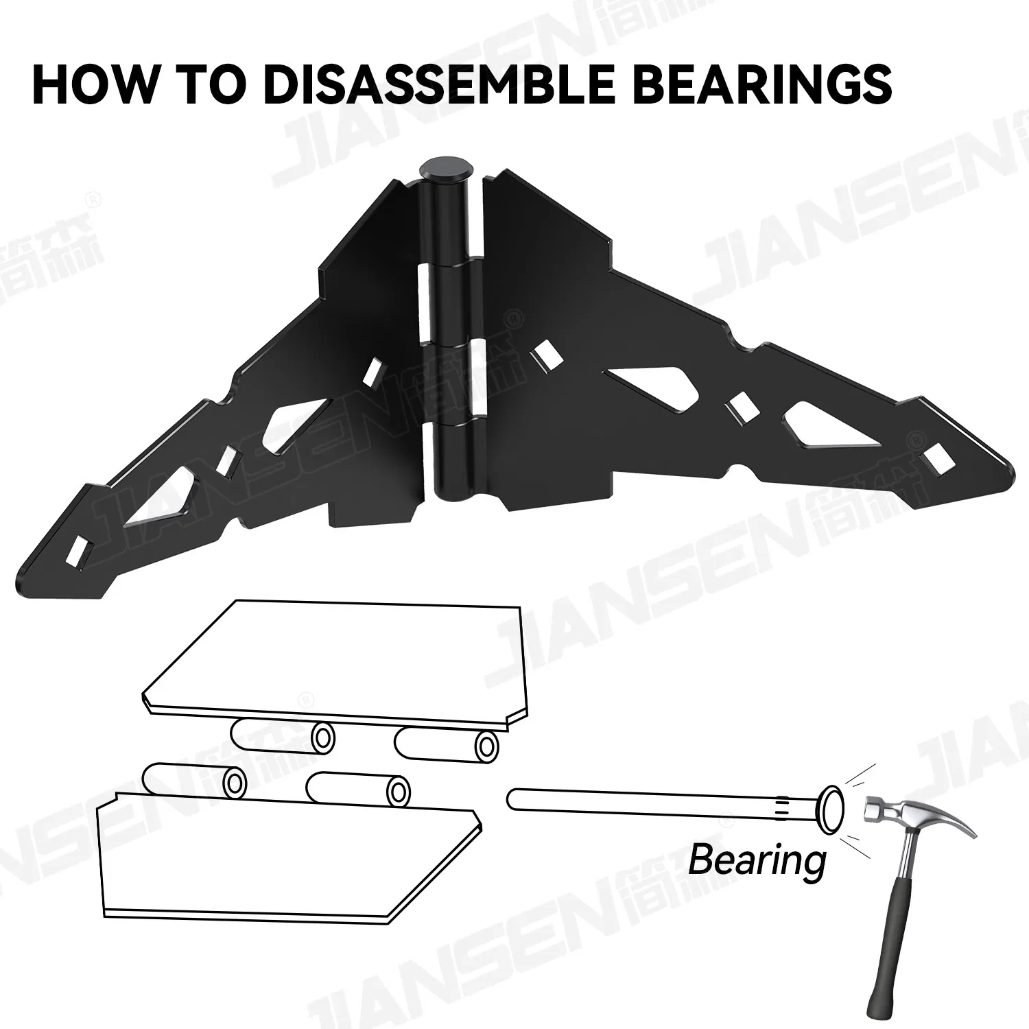 OEM Heavy Duty Wood Fence Gate Hinge Latch Metal Kit