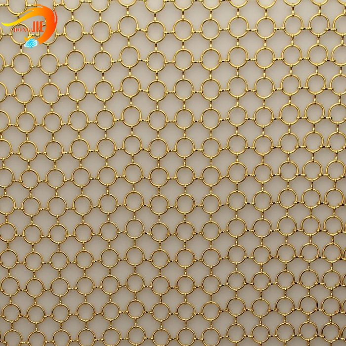 Custom Stainless Steel Coil Wire Chain Link Curtain Mesh for Decoration