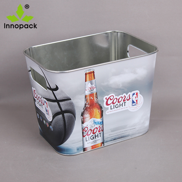 Wholesale Custom Printed 5L Metal Beer Ice Tin Bucket