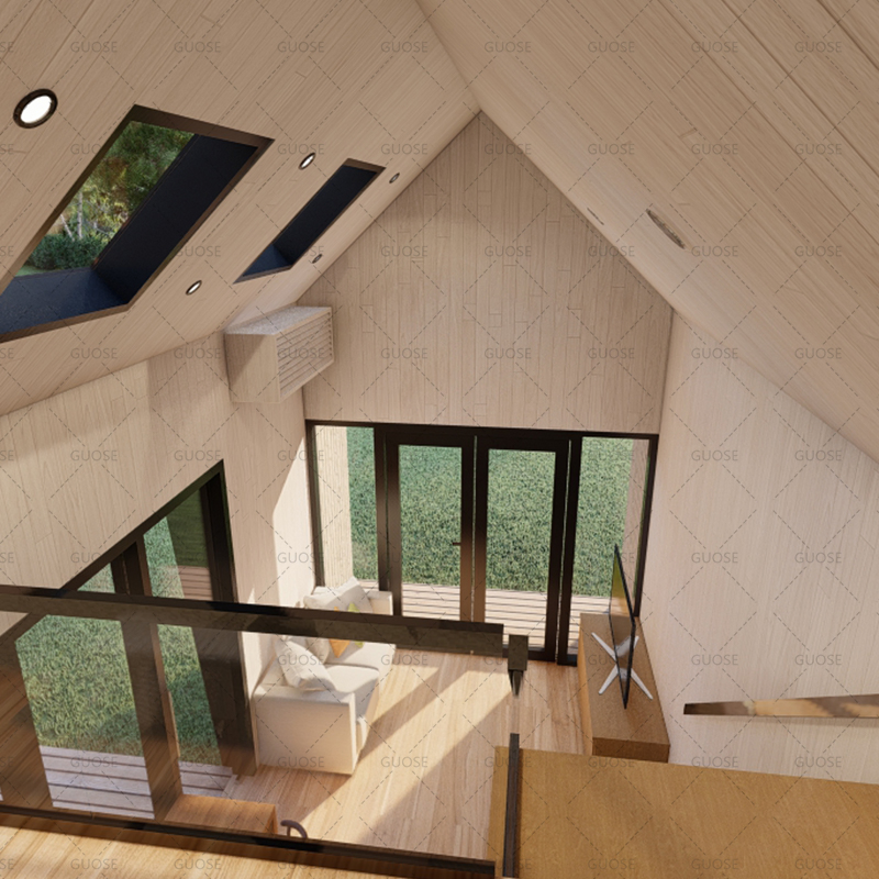 Modern a-Triangle Tiny House Prefab House Trailer Flat Pack Steel and Sandwich Panel Mobile Home for Hotel Use Modular Prefabricated House