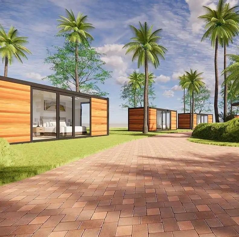 Mobile House High Quality Transportable Houses Easy Assemble Steel Prefabricated House Tiny Glass Container House Modular Lowest Container Prefab Home