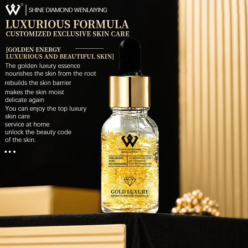 24K Gold-Plated Product, Rich in Organic Collagen, Highly Moisturizing and with Remarkable Whitening Effect, Organic Facial Essence