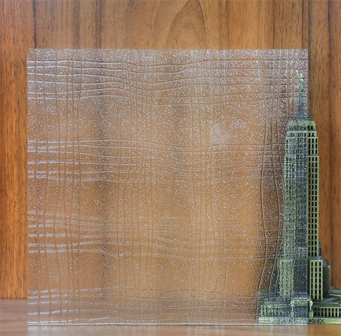 Square Pattern Above Ultra Clear Mirror Glass for Decoration Pattern Glass