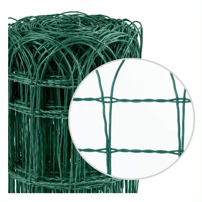 PVC Garden Border Fence 10 Metre X 400mm Green Decorative Lawn Edging Garden