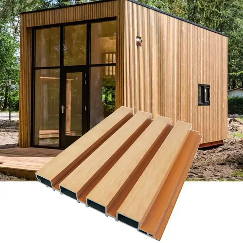 Wholesale Price Waterproof PVC WPC Fluted Exterior Wood WPC Wall Panel Cladding