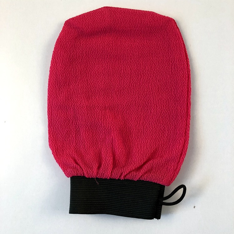 Customized Eco Bath Gloves Wholesale Exfoliating Hammam Mitt Moroccan Kessa Viscose Exfoliating Body Mitt Scrub Gloves