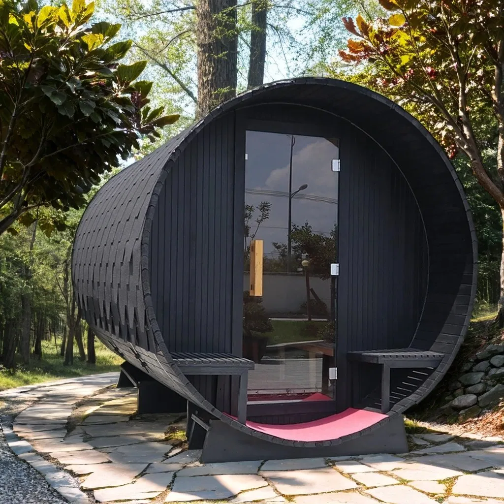 Traditional Outdoor Wooden Sauna for Family and SPA Center