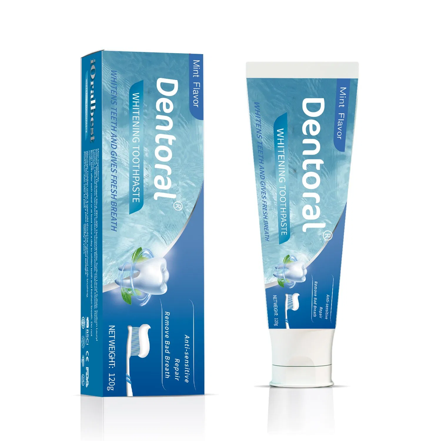 OEM Fluoride Free Gum Bleeding Anti Sensitivity Whitening Toothpaste