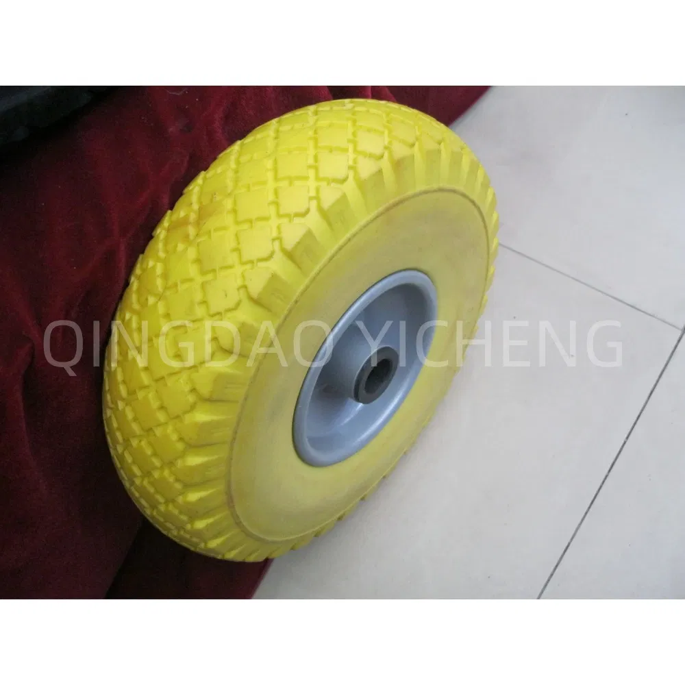 10X3.00-4 Solid PU Foam Wheel Flat Wheel Tires for Utility Equipment Hand Truck