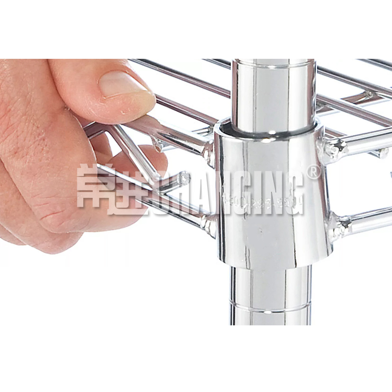 Changing Stainless Steel Shelving Unit Vegetable Display Rack Storage Shelf