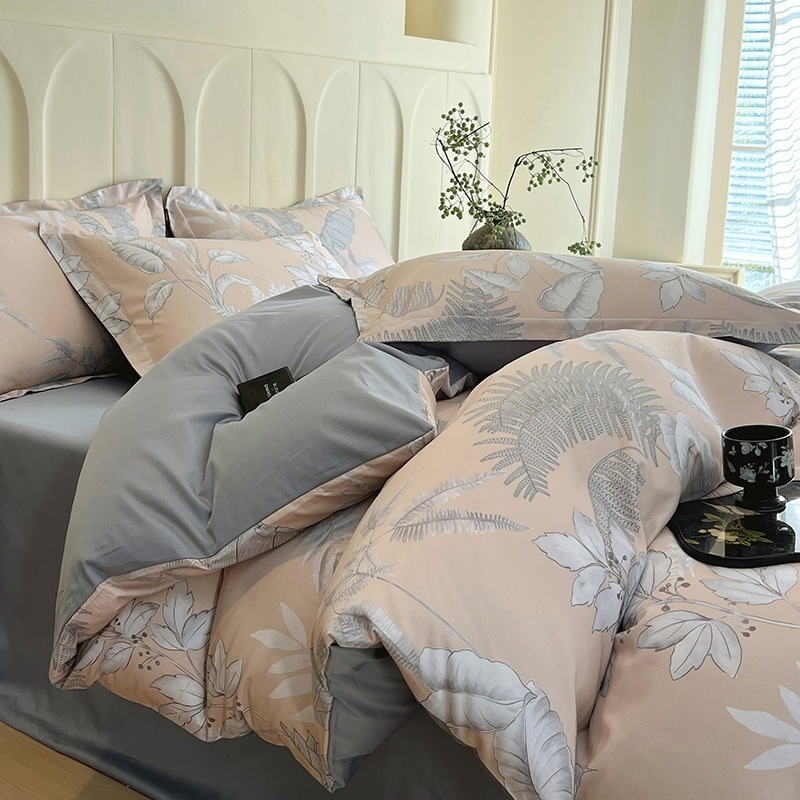 100% Cotton 233tc Printed Bedding Duvet Cover with 2 Pillowcases