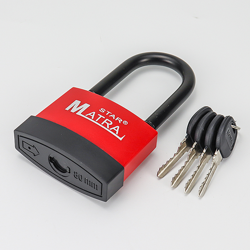 Industrial Safety Lockout Tagout Plastic-Coated Waterproof Lock Padlock