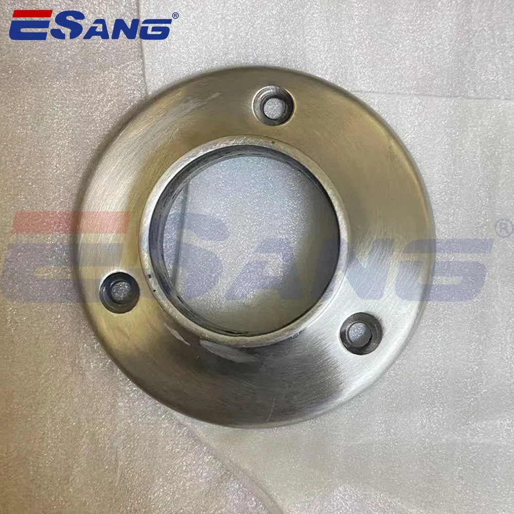Esang 304 316 Stainless Steel Handrail Fittings 2 Inch Pipe Round Tube Railing Post Base Plate Wall Floor Flange