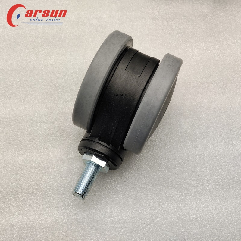 Thread Stem Castors 3 Inch Double Wheel Conductive Medical Casters Special Casters for Hospital Equipment and Instruments