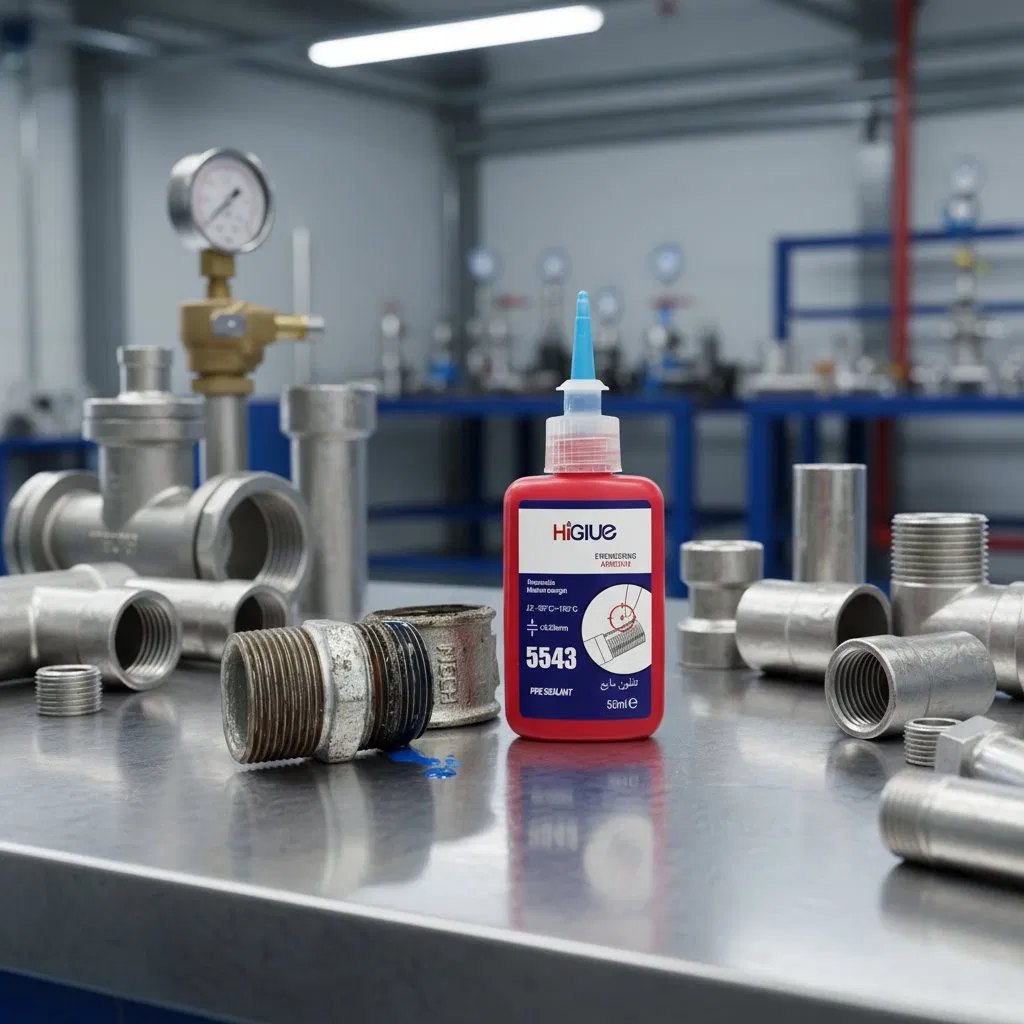 Chinese Supplier 50ml Red Blue 5543 PTFE Coating Liquid PTFE Adhesive for Threaded Joints