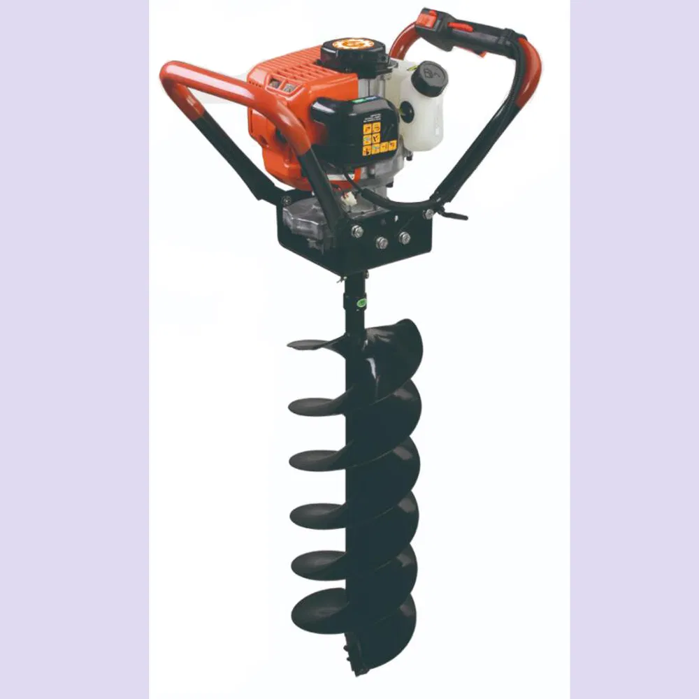 2 Stroke 52cc Gasoline Petrol One Man/Two Man Operate Handheld Handpush Auger Drill Ground Driller with 44-5 Engine with Brake System Quick Stop