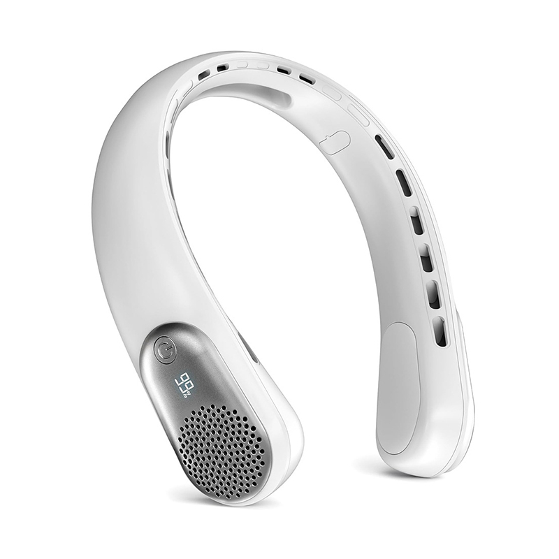 Безлопастной вентилятор на шею с дисплеем