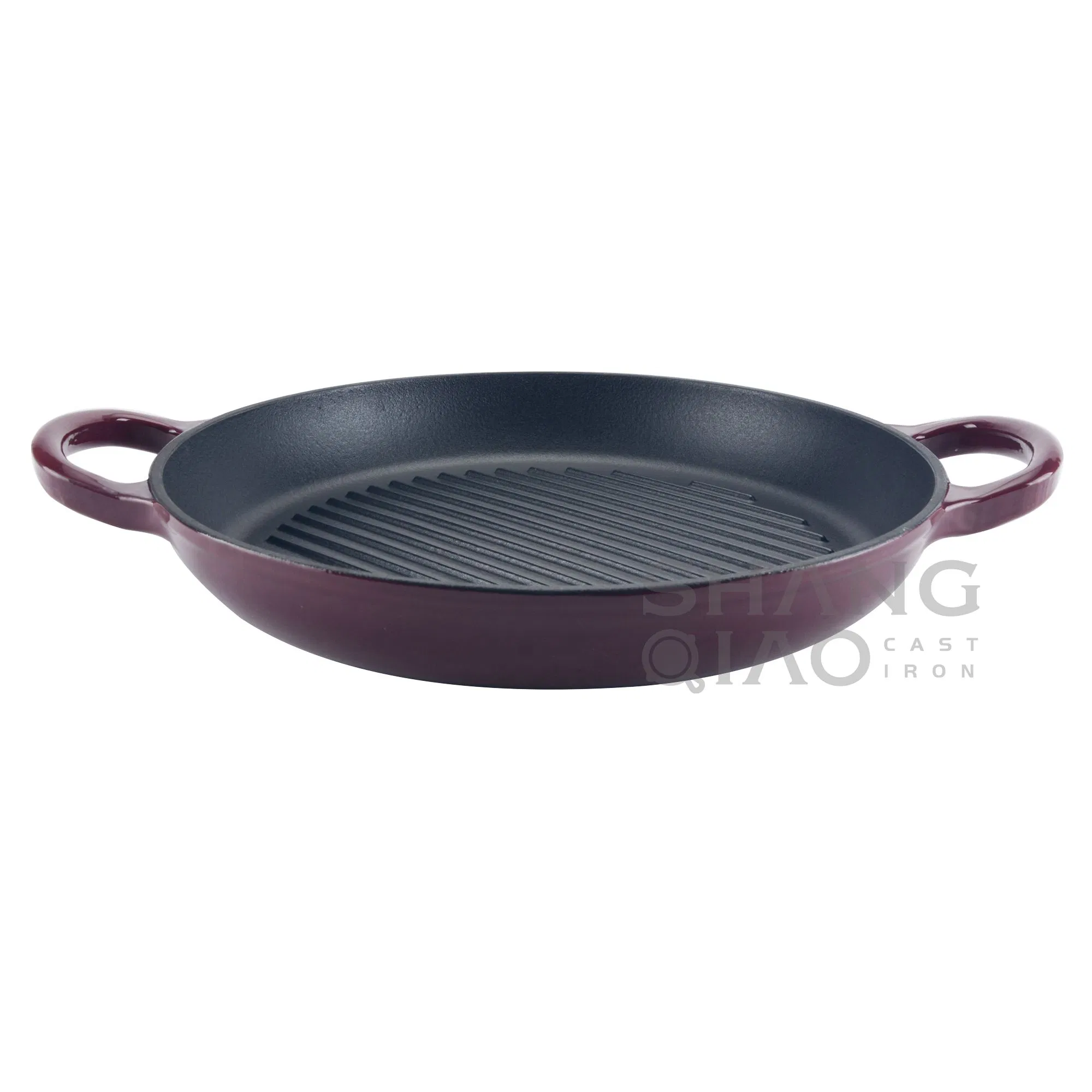 Enamel Cast Iron Grill Pan with Dual Handles Cast Iron Griddle