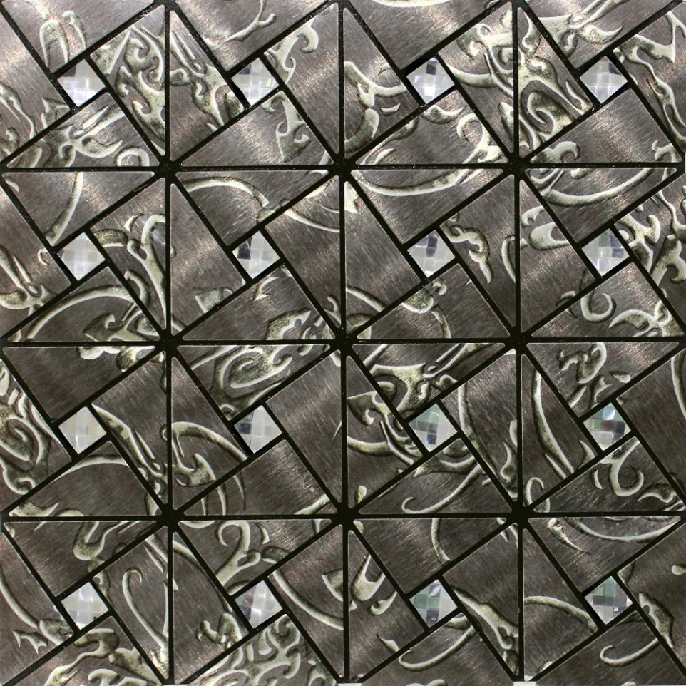 Decorative Bathroom Tile Mosaic Metal Lantern Shape Mosaic Tile