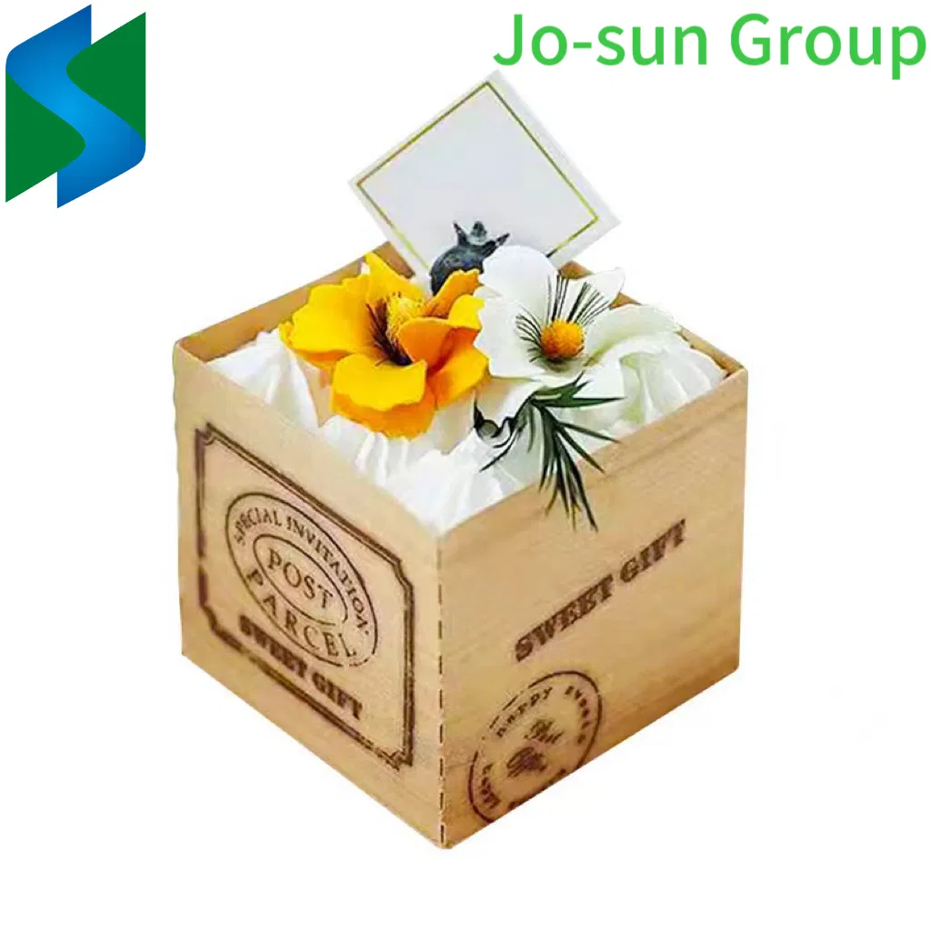 Jo-Sun New Kraft Paper Square Mousse Cake Cup High Temperature Dessert Bread Packaging Box