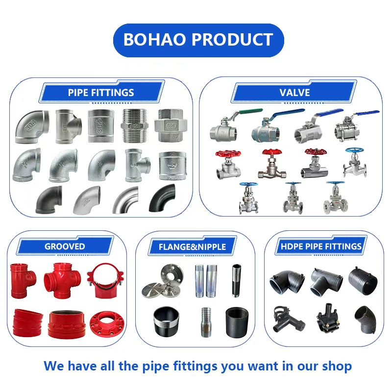 Factory Customized Grooved Ductile Iron Pipe Fitting and Coupling Grooved 1-1/4'' Cross
